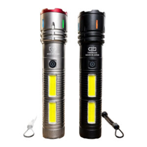 70,000mAh Laser Cannon Rechargeable Flashlight with COB Side Light