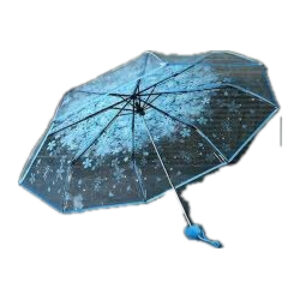 Transparent 3-Fold Folding Umbrella